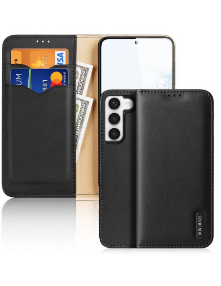 DUX DUCIS Hivo - Case en cuir pour Samsung Galaxy S23 noir