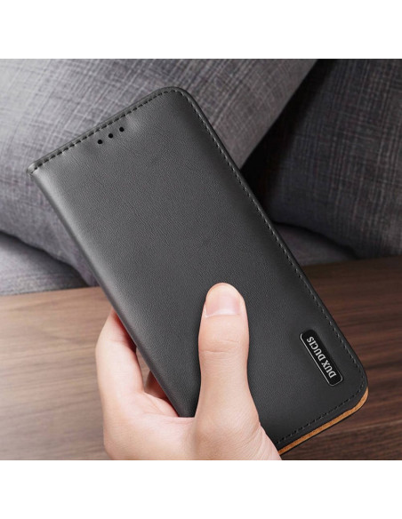 DUX DUCIS Hivo - Case en cuir pour Samsung Galaxy S23 noir