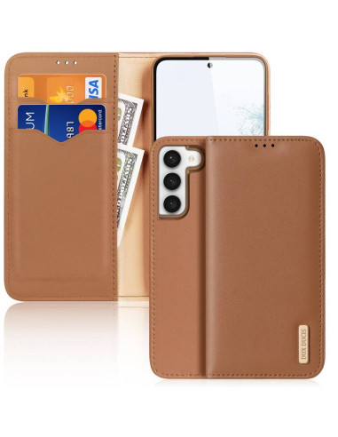DUX DUCIS Hivo - Case en cuir pour Samsung Galaxy S23 marron