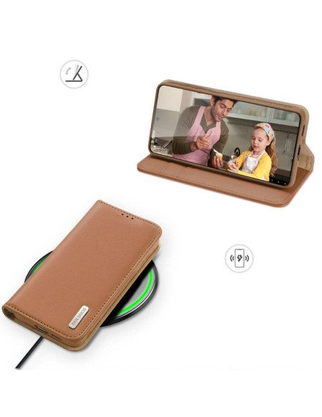 DUX DUCIS Hivo - Case en cuir pour Samsung Galaxy S23 marron