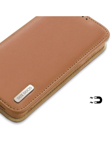 DUX DUCIS Hivo - Case en cuir pour Samsung Galaxy S23 marron