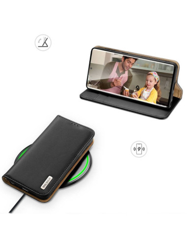 DUX DUCIS Hivo - Case en cuir pour Samsung Galaxy S23 Ultra noir