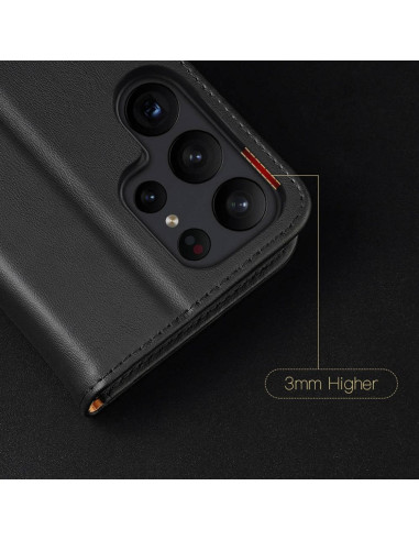 DUX DUCIS Hivo - Case en cuir pour Samsung Galaxy S23 Ultra noir