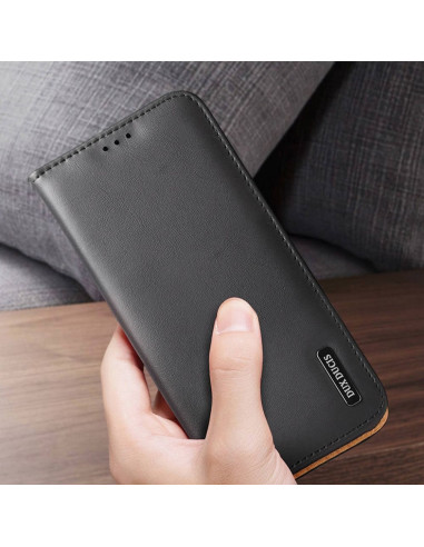 DUX DUCIS Hivo - Case en cuir pour Samsung Galaxy S23 Ultra noir