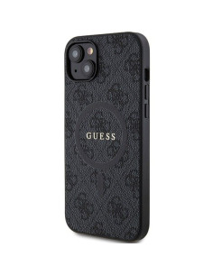 Véritable GUESS Case GUHMP15MG4GFRK pour iPhone 15 Plus (Compatible avec Magsafe / 4G Ring classic logo / noir) 2