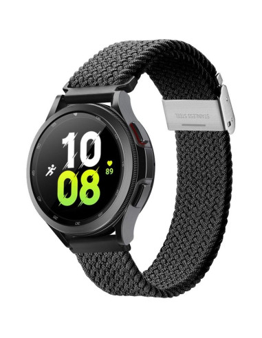 DUX DUCIS strap MIXTURE II stretchable braided 22 mm black