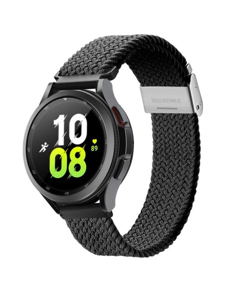 DUX DUCIS strap MIXTURE II stretchable braided 22 mm black