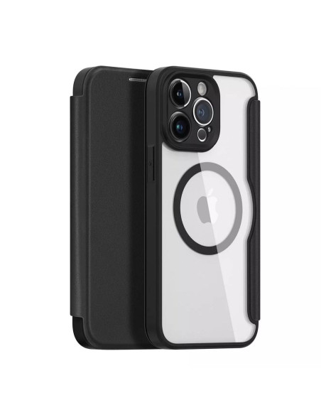 DUX DUCIS Skin X Pro - Coque à rabat compatible MagSafe pour Apple iPhone 14 Pro Max noir