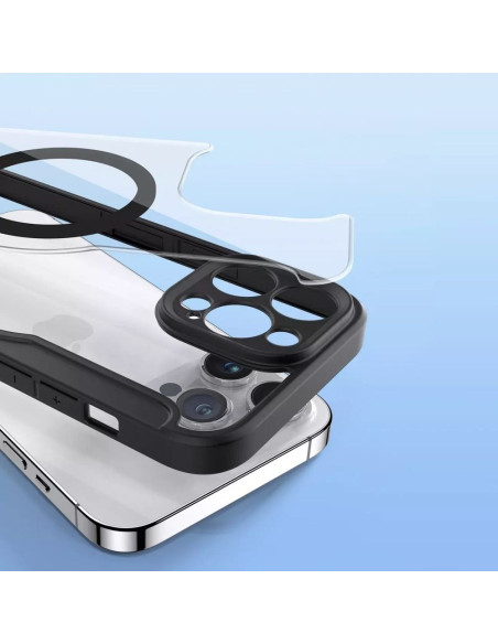 DUX DUCIS Skin X Pro - Coque à rabat compatible MagSafe pour Apple iPhone 14 Pro Max noir