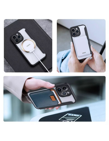 DUX DUCIS Skin X Pro - Coque à rabat compatible MagSafe pour Apple iPhone 14 Pro Max noir