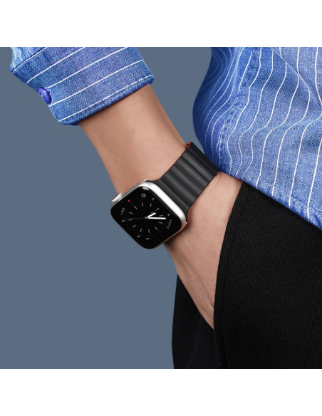 DUX DUCIS strap CHAIN magnetic silicone for Apple Watch 49 mm black