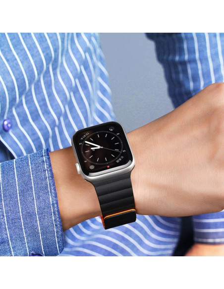 DUX DUCIS strap CHAIN magnetic silicone for Apple Watch 49 mm black