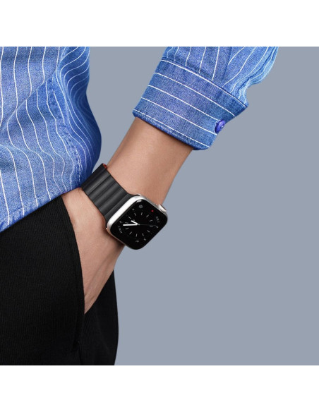 DUX DUCIS strap CHAIN magnetic silicone for Apple Watch 49 mm black