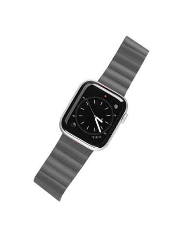 DUX DUCIS Chain - Bracelet magnétique en silicone pour Apple Watch 49mm gris