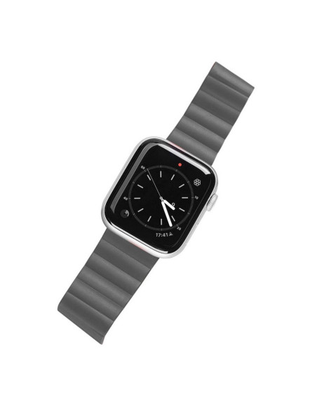 DUX DUCIS Chain - Bracelet magnétique en silicone pour Apple Watch 49mm gris