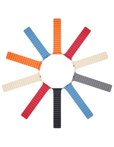 DUX DUCIS Chain - Bracelet magnétique en silicone pour Apple Watch 49mm gris