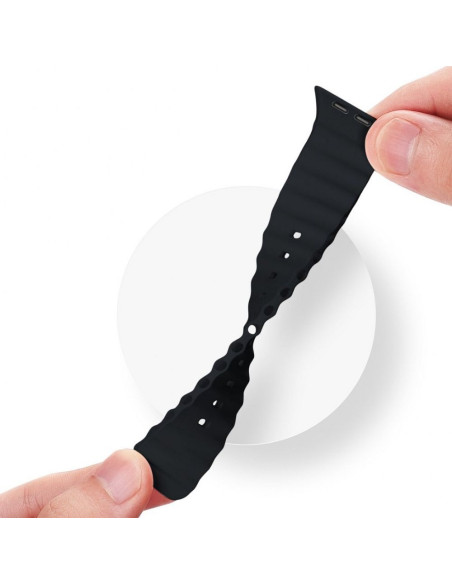 DUX DUCIS Ocean Wave - Bracelet en silicone pour Apple Watch 38/40/41mm graphite
