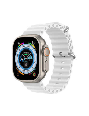 DUX DUCIS Bracelet en silicone Ocean Wave pour Apple Watch 38/40/41mm blanc