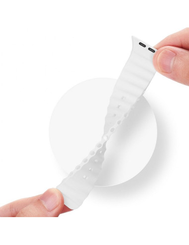 DUX DUCIS Bracelet en silicone Ocean Wave pour Apple Watch 38/40/41mm blanc