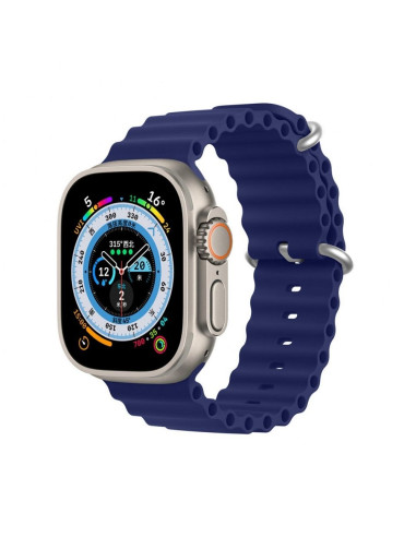DUX DUCIS Bracelet en silicone Ocean Wave pour Apple Watch 38/40/41mm bleu