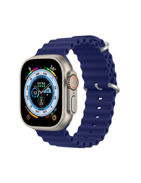 DUX DUCIS Bracelet en silicone Ocean Wave pour Apple Watch 38/40/41mm bleu