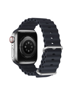 DUX DUCIS Bracelet en silicone OCEAN WAVE pour Apple Watch 42 / 44 / 45 mm graphite 2