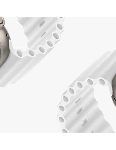 DUX DUCIS Bracelet en silicone Ocean Wave pour Apple Watch 42/44/45mm blanc