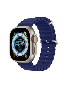 DUX DUCIS Bracelet en silicone Ocean Wave pour Apple Watch 42/44/45mm bleu