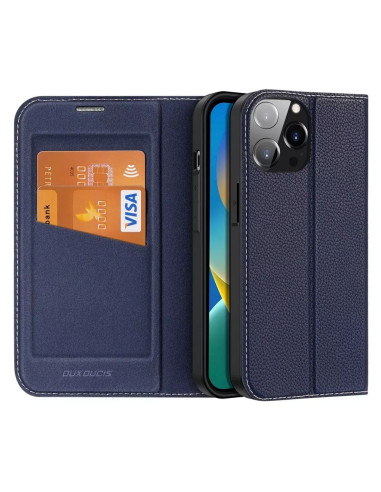 DUX DUCIS Skin X2 - Coque à rabat pour Apple iPhone 14 Pro Max bleu