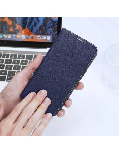 DUX DUCIS Skin X2 - Coque à rabat pour Apple iPhone 14 Pro Max bleu
