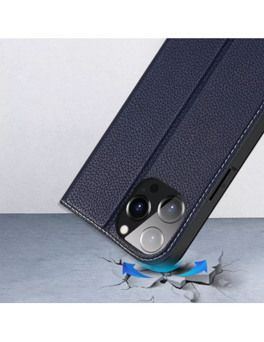 DUX DUCIS Skin X2 - Coque à rabat pour Apple iPhone 14 Pro Max bleu