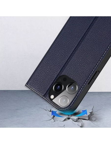 DUX DUCIS Skin X2 - Coque à rabat pour Apple iPhone 14 Pro Max bleu