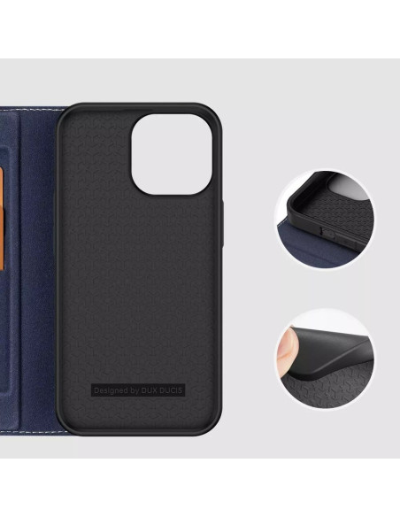 DUX DUCIS Skin X2 - Coque à rabat pour Apple iPhone 14 Pro Max bleu