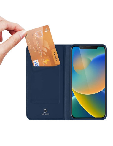 DUX DUCIS Skin Pro - Coque à rabat pour Apple iPhone 13/14 bleu