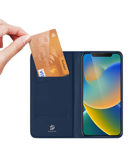 DUX DUCIS Skin Pro - Coque à rabat pour Apple iPhone 13/14 bleu