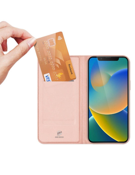 DUX DUCIS wallet case SKIN PRO for IPHONE 13 / 14 rose