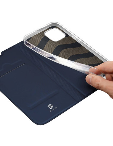 DUX DUCIS Skin Pro - Coque à rabat pour Apple iPhone 14 Plus bleu