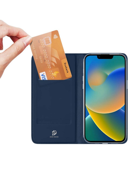 DUX DUCIS Skin Pro - Coque à rabat pour Apple iPhone 14 Plus bleu