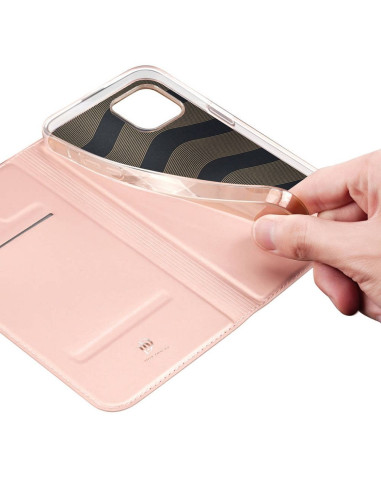 DUX DUCIS Skin Pro - Coque à rabat pour Apple iPhone 14 Plus rose