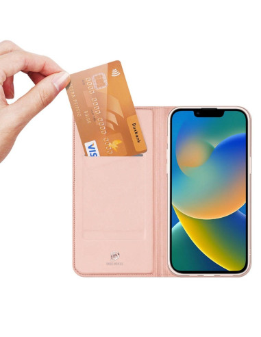 DUX DUCIS Skin Pro - Coque à rabat pour Apple iPhone 14 Plus rose