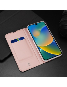 DUX DUCIS Skin Pro - Coque à rabat pour Apple iPhone 14 Pro rose 2