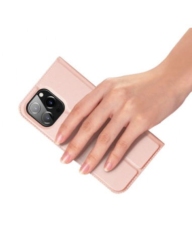 DUX DUCIS Skin Pro - Coque à rabat pour Apple iPhone 14 Pro rose