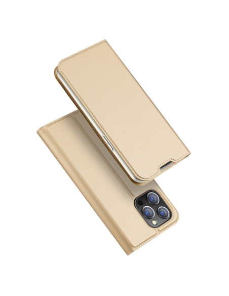 DUX DUCIS wallet case SKIN PRO for IPHONE 14 Pro gold