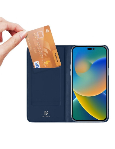 DUX DUCIS Skin Pro - Coque à rabat pour Apple iPhone 14 Pro Max bleu