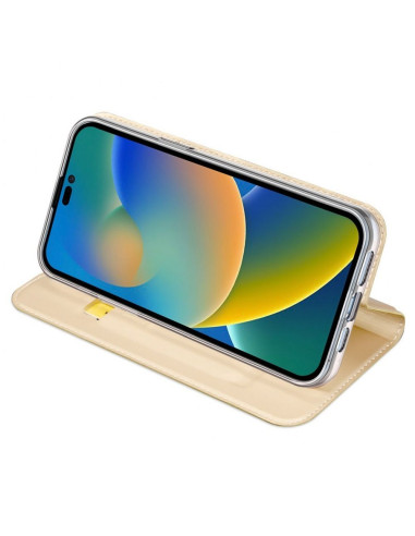 DUX DUCIS wallet case SKIN PRO for IPHONE 14 Pro Max gold
