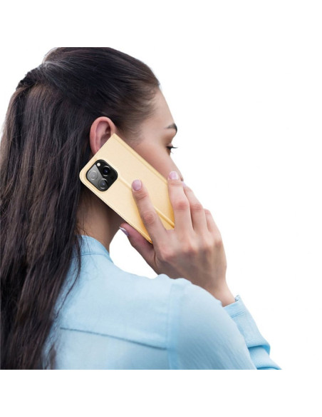 DUX DUCIS wallet case SKIN PRO for IPHONE 14 Pro Max gold