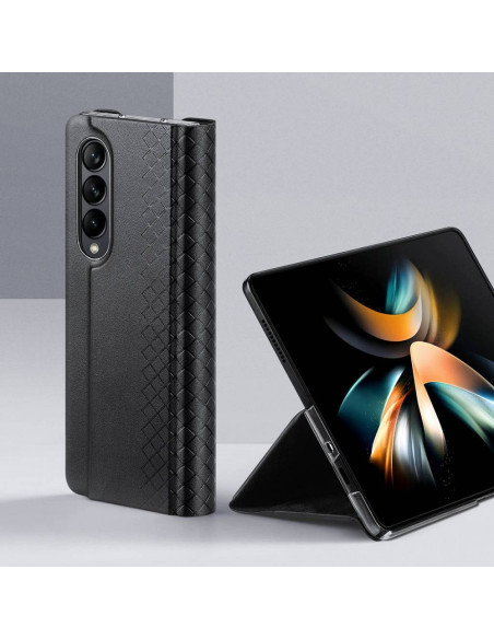 DUX DUCIS Bril - Case en cuir pour Samsung Galaxy Z Fold4 5G noir
