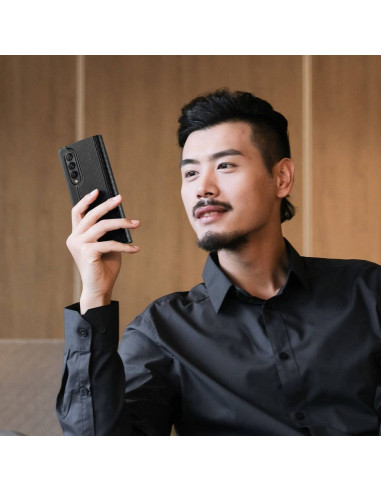 DUX DUCIS Bril - Case en cuir pour Samsung Galaxy Z Fold4 5G noir