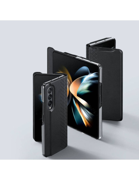 DUX DUCIS Bril - Case en cuir pour Samsung Galaxy Z Fold4 5G noir