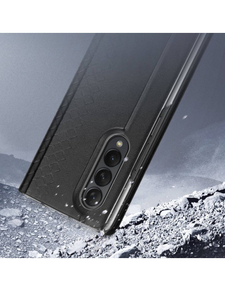 DUX DUCIS Bril - Case en cuir pour Samsung Galaxy Z Fold4 5G noir